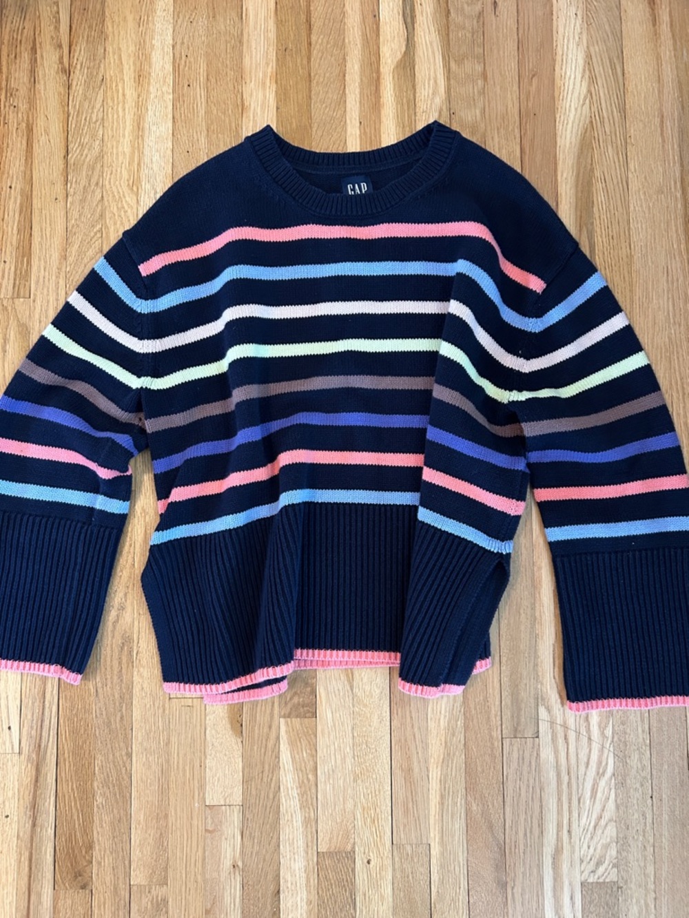 GAP Navy Crewneck striped Sweater